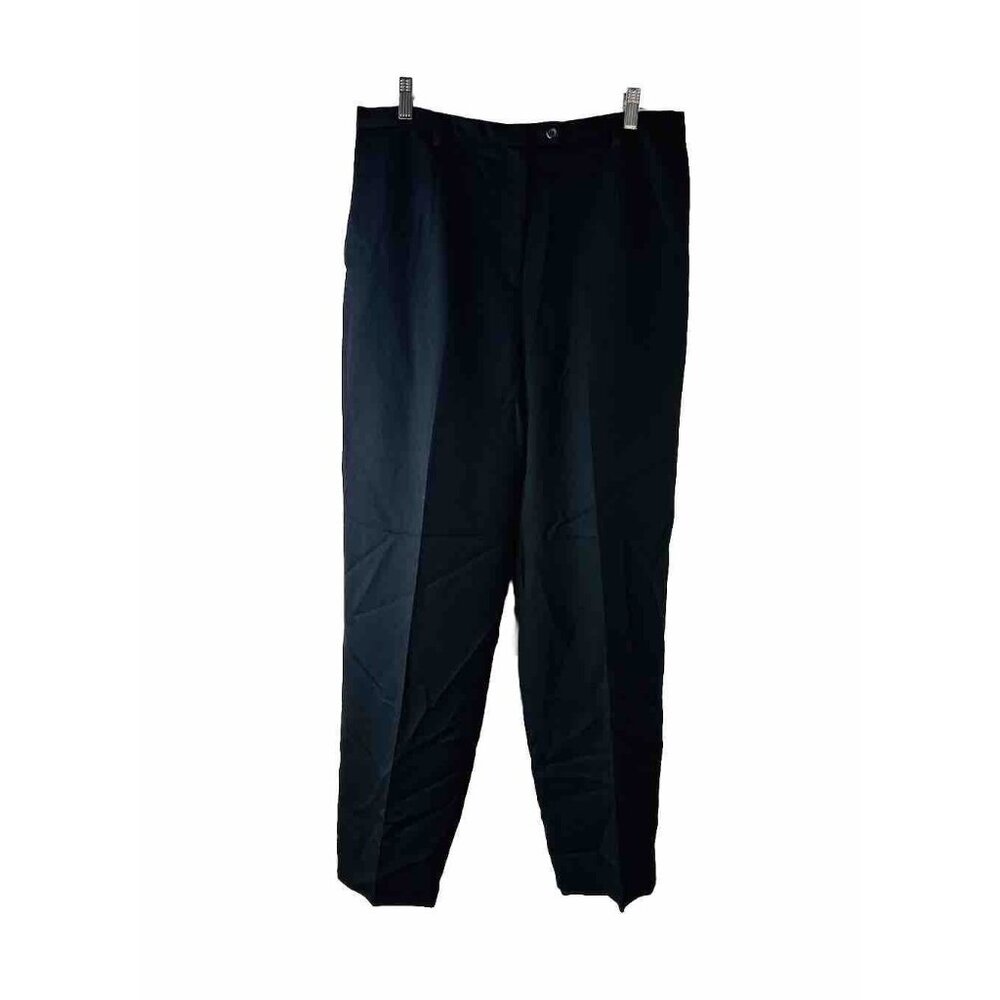 Pendleton Black Virgin Wool Flat Front Trousers D… - image 1